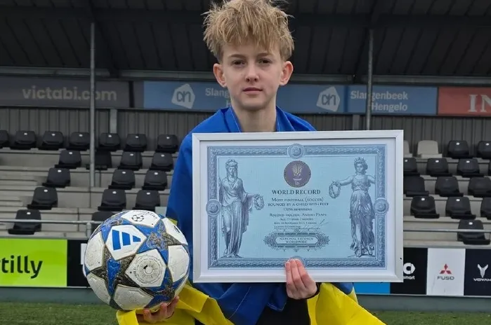 11-річний українець став рекордсменом світу із жонглювання м’ячем серед дітей