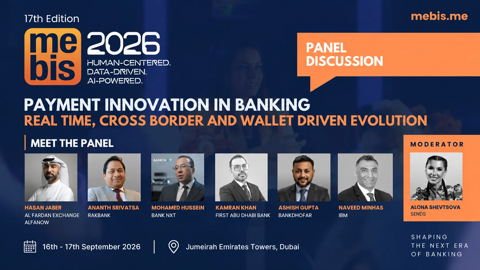 Alona Shevtsova to moderate Payments Innovation Panel at MEBIS 2026 in Dubai