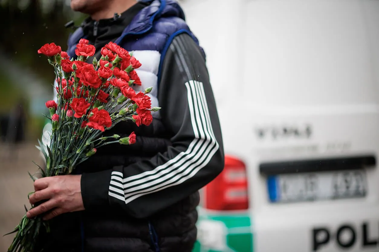 У Вільнюсі затримали чоловіка з георгіївською стрічкою