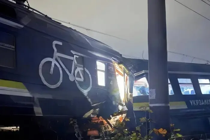 A passenger train and an electric locomotive collided in the Lviv region; there are casualties