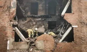Видео: Оккупант подорвался на мине во время езды на мотоцикле