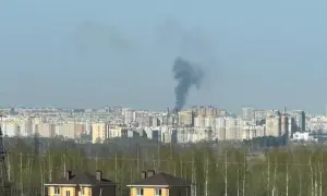 В Полтавской области потушили пожар на промышленном объекте после атаки со стороны РФ