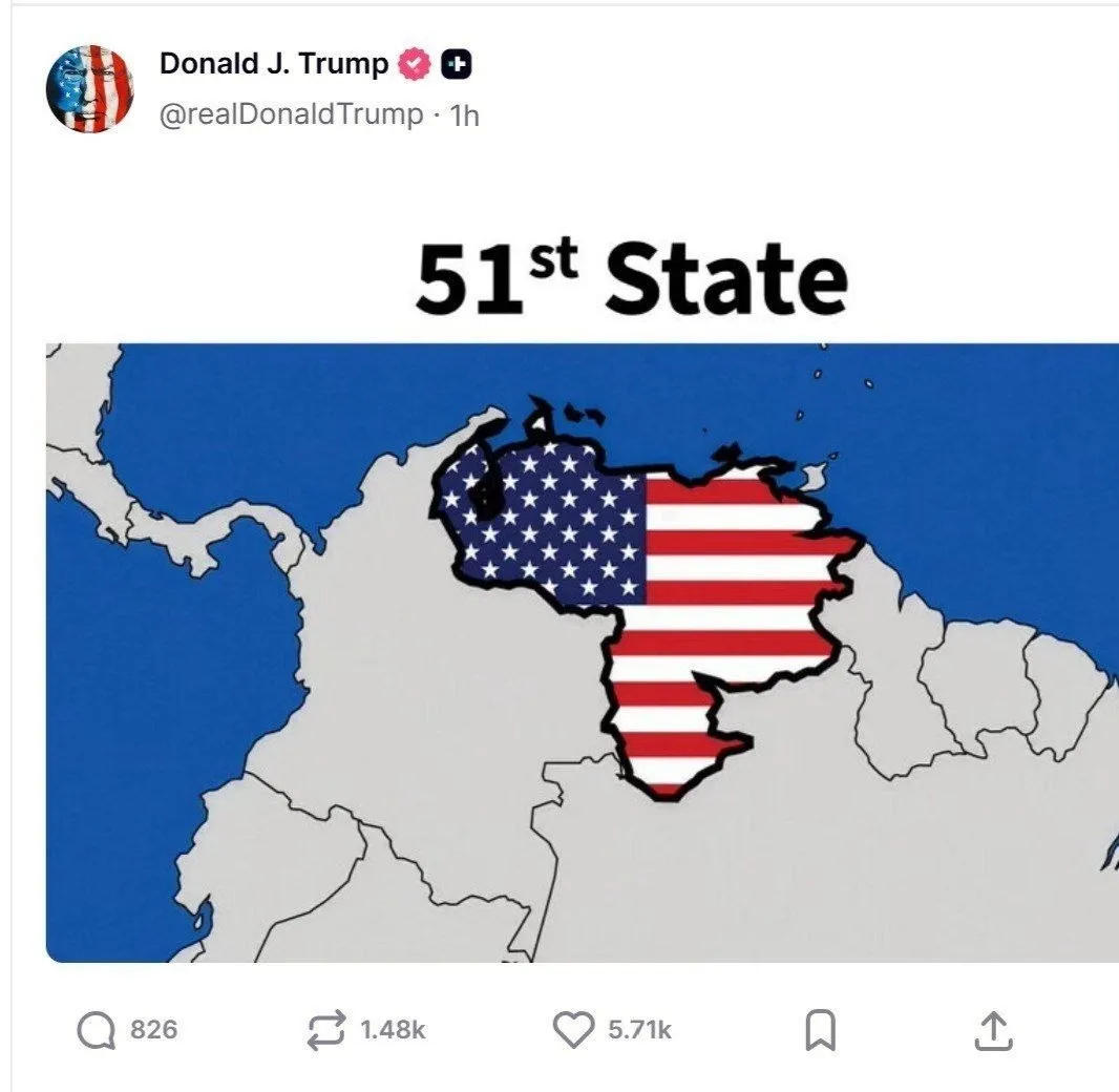 Trump hinted at a possible expansion of the U.S. in a new statement