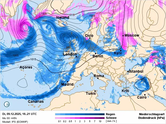 Дощі та мокрий сніг: синоптик прогнозує опади у багатьох областях України 9 грудня