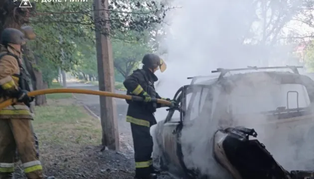 У Краматорську після ударів FPV-дронів спалахнули пожежі