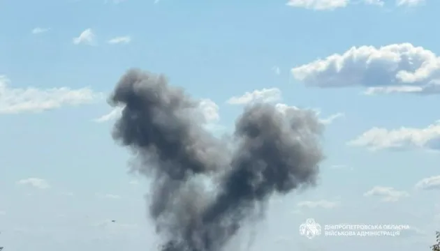 В Павлограде после удара со стороны РФ вспыхнул пожар
