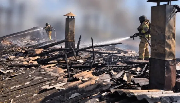 A transportation infrastructure facility caught fire in the Zhytomyr region due to attacks by the Russian Federation