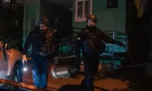 Two people were killed and 13 were injured in an attack in Kyiv