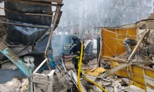 Video: A Russian drone was flying toward the office of SBU Chairman Poklad