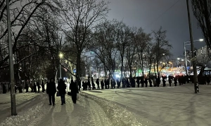 Через транспортний колапс у Києві виникли великі черги на маршрутки
