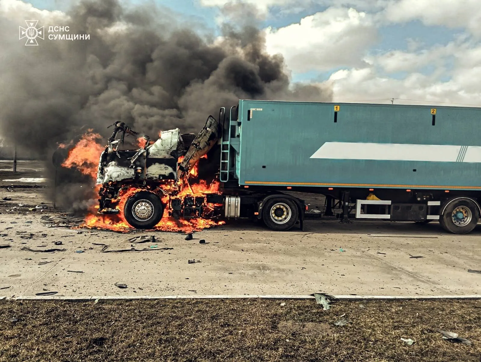 Russian drone kills grain truck driver in Sumy region