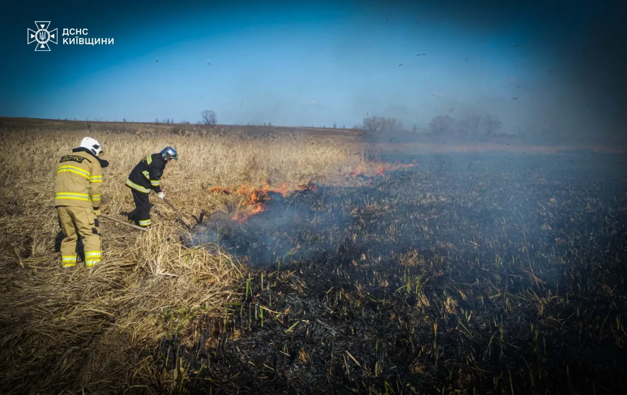 На Київщині загинув літній чоловік, спалюючи суху траву