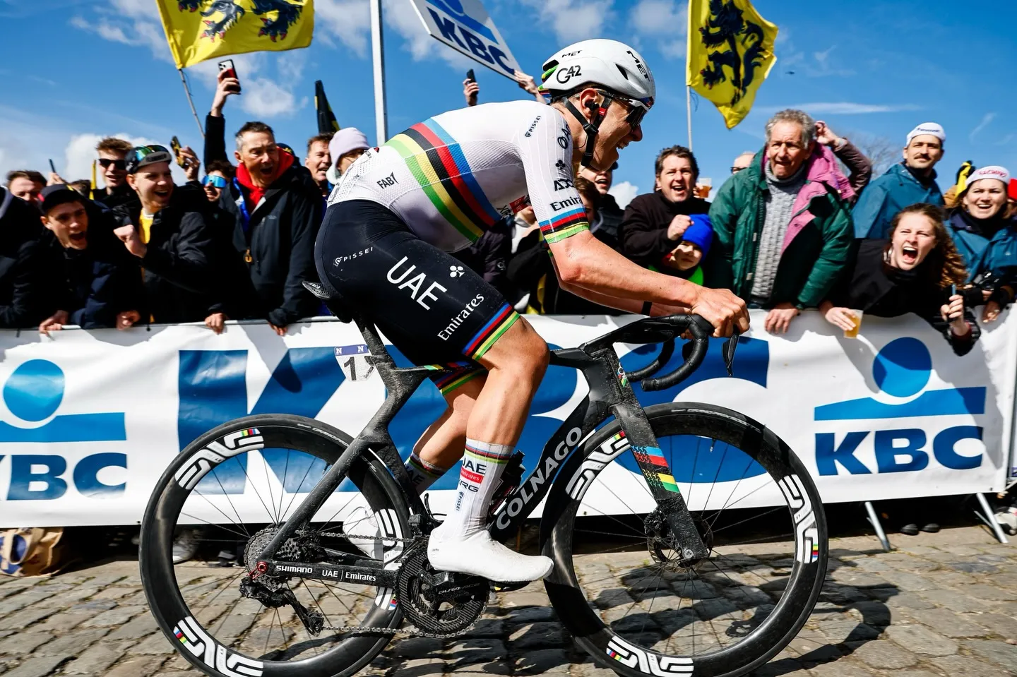 Словенського велогонщика Погачара оштрафували після перемоги на Турі Фландрії