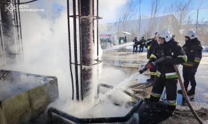 Drone attack causes fire at a petrol station in Kharkiv region: one injured