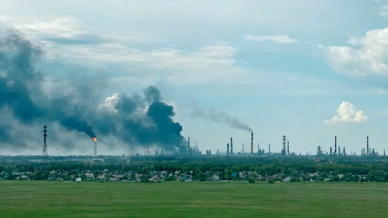 Russia's largest oil refinery halted operations following a drone attack