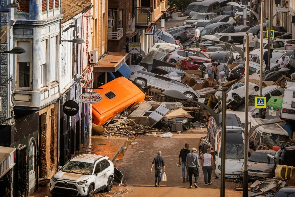 Flooding and a landslide in Spain claimed the lives of two people