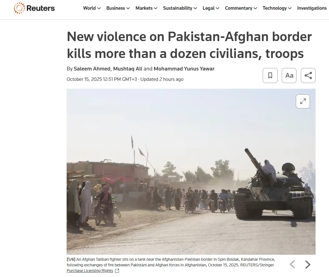 Нові бої почалися на кордоні Пакистану та Афганістану: загинули десятки людей