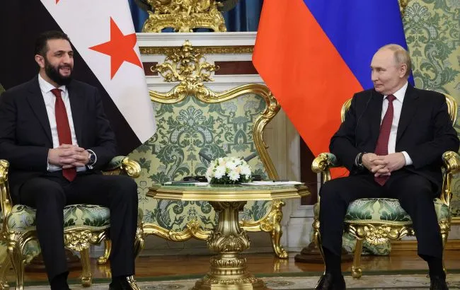 Президент Сирії Ахмед аш-Шараа зустрівся з путіним у москві Президент Сирії Ахмед аш-Шараа зустрівся з путіним у москві