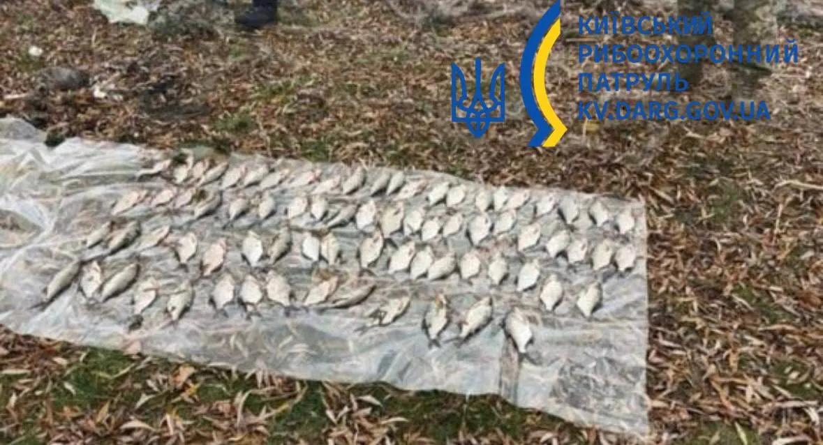 На Київщині затримали чоловіка, який наловив риби на понад 117 тисяч грн
