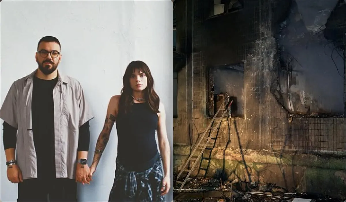 Уламки «шахеда» впали біля будинку фотографів Ліберових