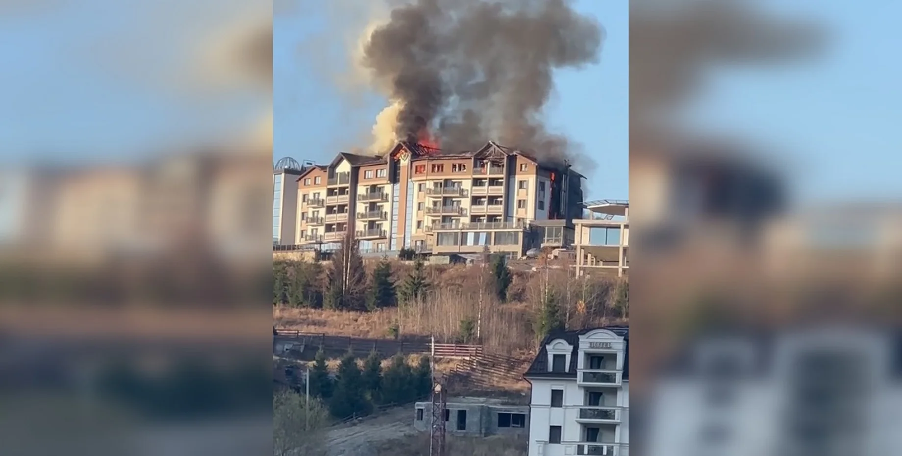 Пожежа охопила готель у Буковелі: полум’я спалахнуло за лічені хвилини