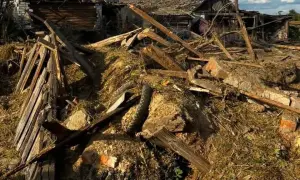 Російський дрон влучив у будівлю телеканалу «Ми — Україна» в Києві