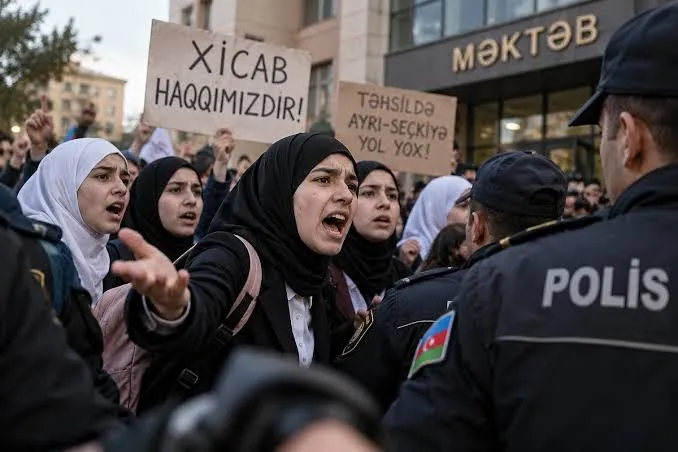 В Азербайджане арестовали 37 человек в связи с протестами против запрета на ношение хиджабов в школах