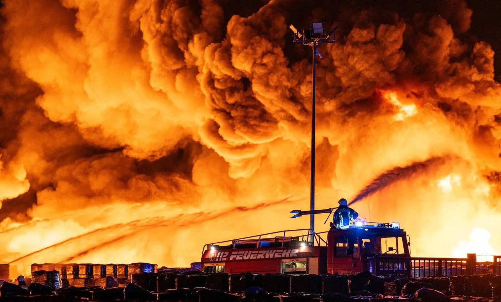 A large-scale forest fire has been contained in a national park in Germany