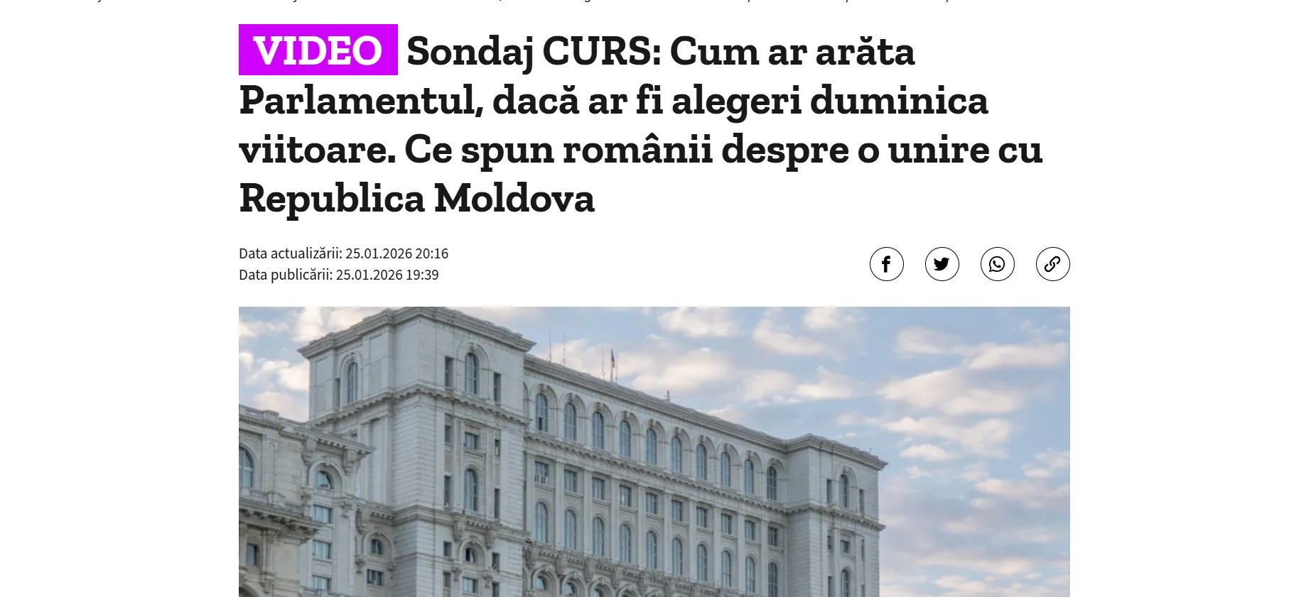 Понад половина румунів підтримали б об’єднання з Молдовою — Digi24