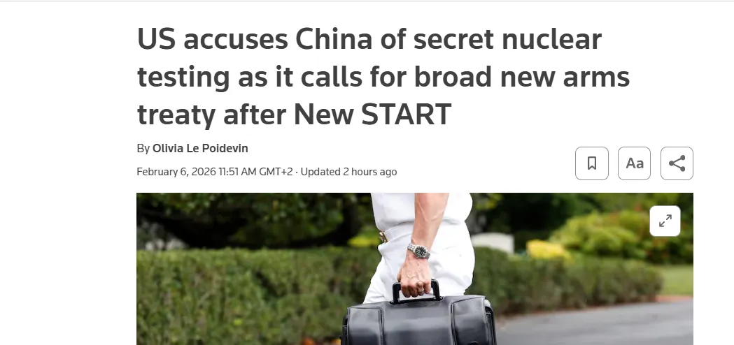 USA oskarżyły Chiny o tajne próby jądrowe przeprowadzone w 2020 roku