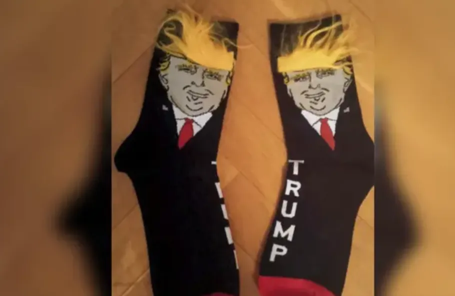 U.S. lawmakers gave the Russian delegation socks featuring Trump