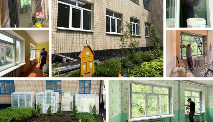 A kindergarten in Vinnytsia damaged by a Russian attack is being restored with support from UNICEF