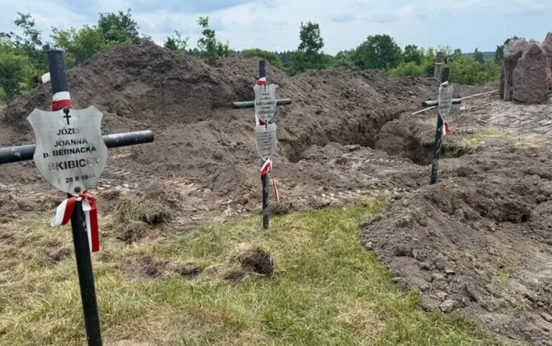 Human remains were discovered in Huta Peniatska during a search operation