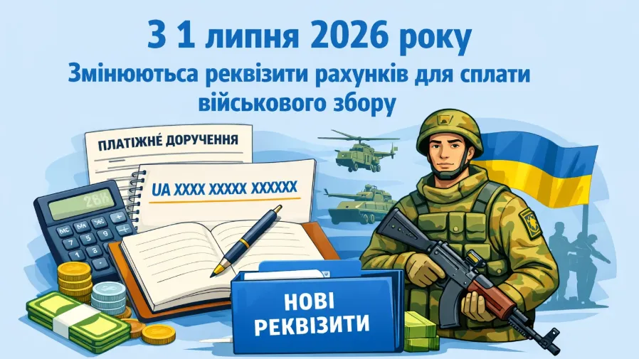 С 1 июля в Украине меняются реквизиты для уплаты военного сбора