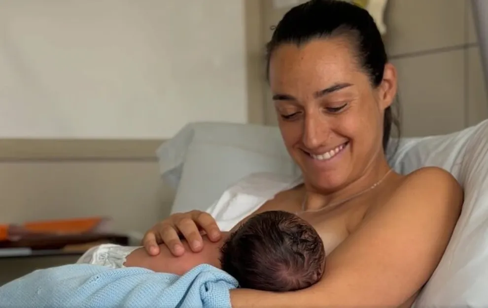 Former world No. 4 Caroline Garcia has become a mother for the first time