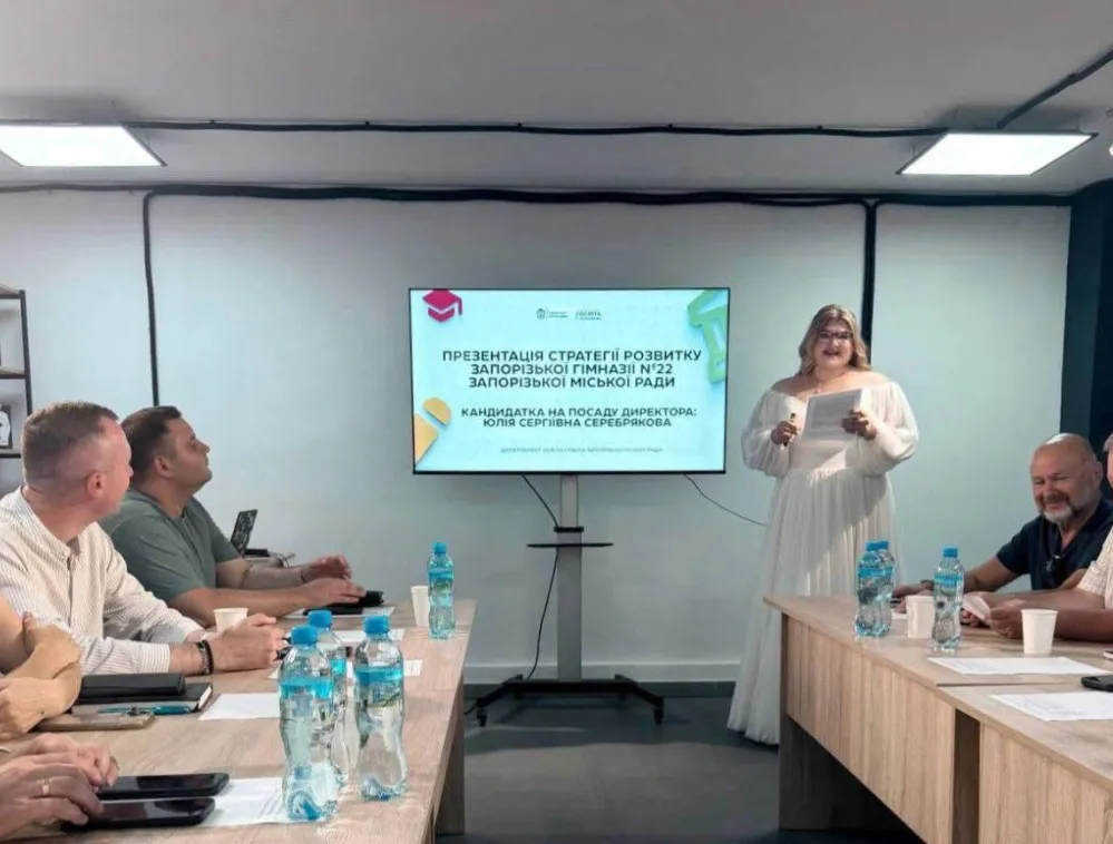In Zaporizhzhia, a bride showed up for a job interview for the position of high school principal wearing a wedding dress