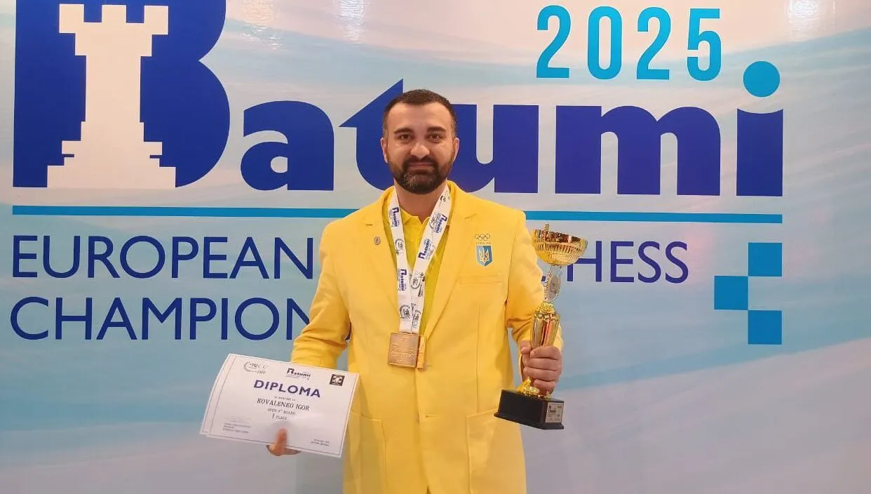 Українець Ігор Коваленко здобув дві золоті медалі на чемпіонаті Європи з шахів
