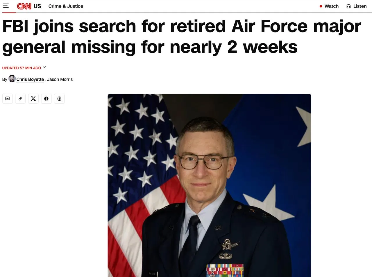 У США зник генерал, який керував секретними програмами Пентагону щодо НЛО