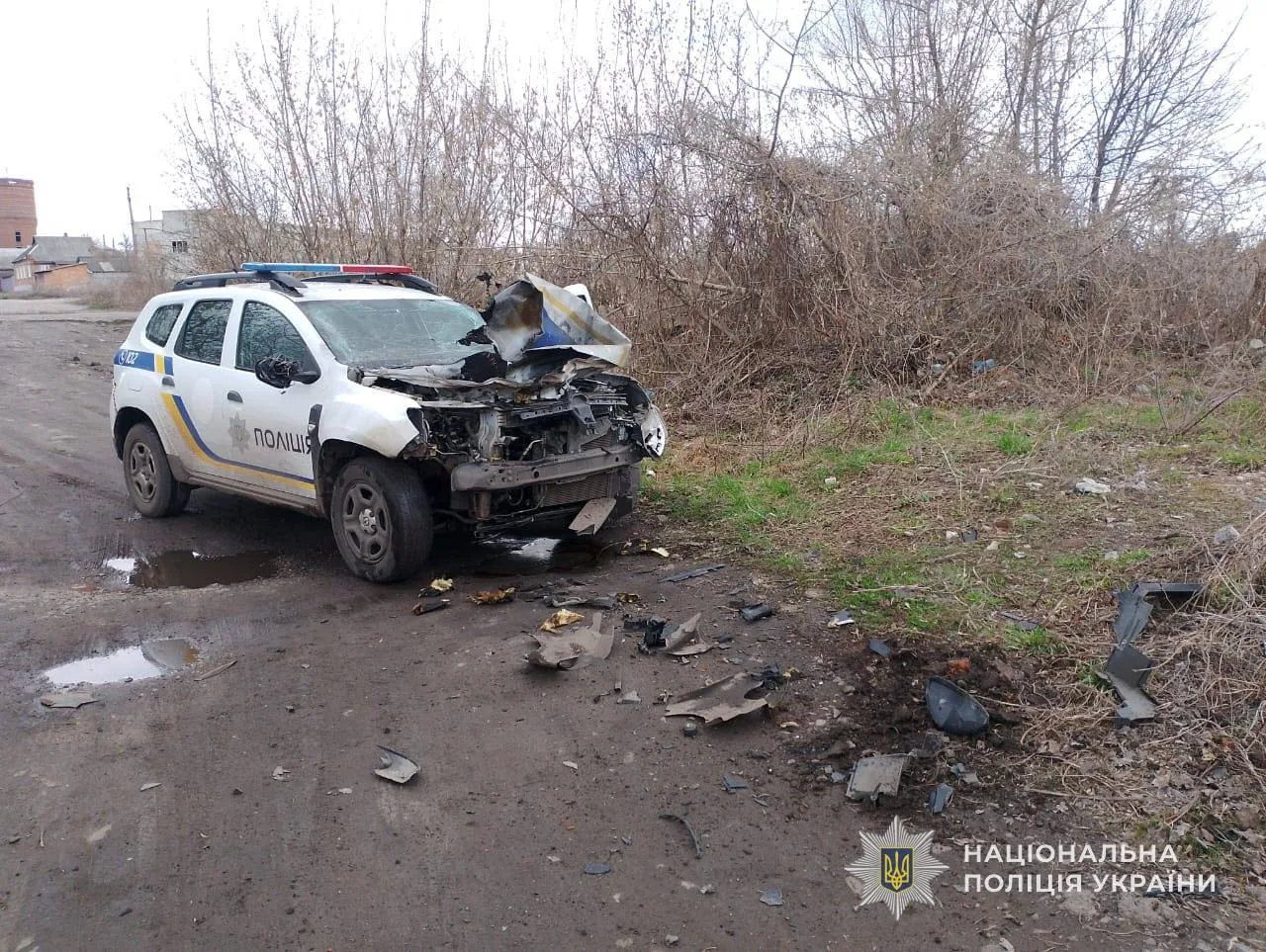 Російський дрон атакував авто поліції на Сумщині