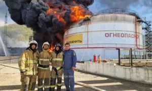Дим від пожежі на НПЗ у Туапсе накрив сотні кілометрів і дістався Ставрополя