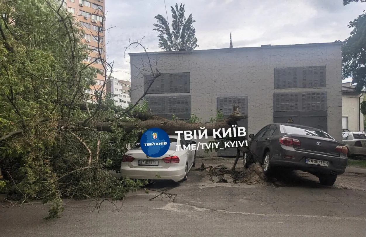 Непогода третий день подряд обрушивается на Киев и область: грозы, град и сильный ветер