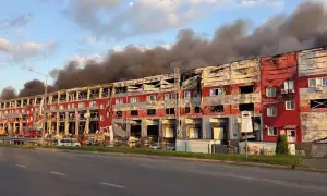Фото: українські дрони спалили російський бомбардувальник