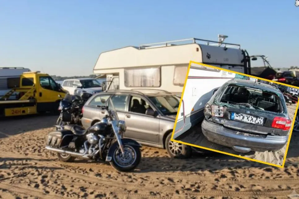 В Польше пьяный украинец повредил 10 автомобилей на парковке возле пляжа