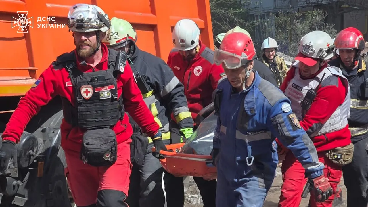 The death toll in Kyiv has risen to three following the Russian strike