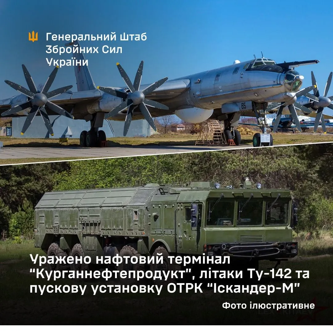 Генеральный штаб ВСУ подтвердил поражение российской установки «Искандер-М» и самолетов Ту-142