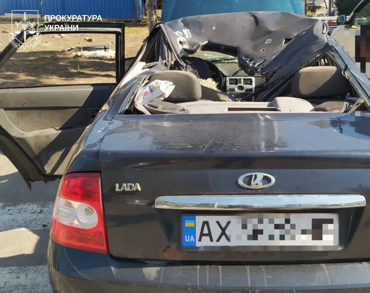 В Харьковской области российские оккупанты обстреляли автомобиль с гражданским лицом