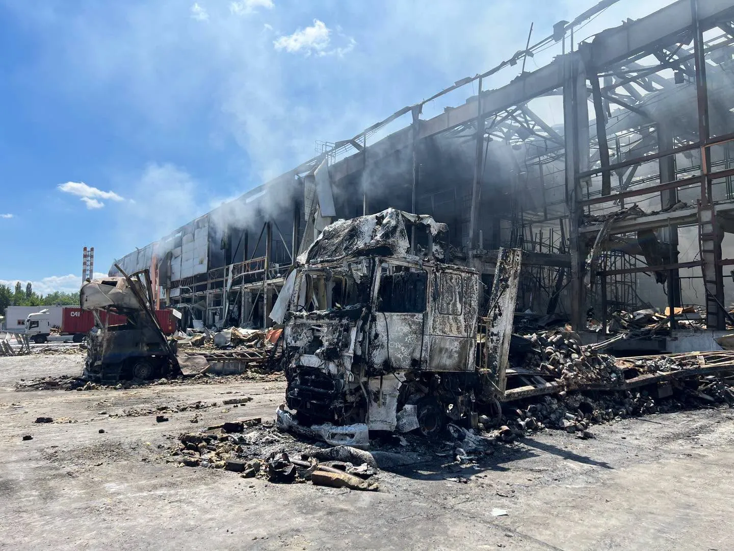 A Russian attack destroyed a key Red Cross humanitarian warehouse in Kyiv