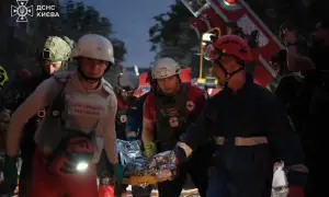 Fires broke out in Chernihiv following a Russian drone attack