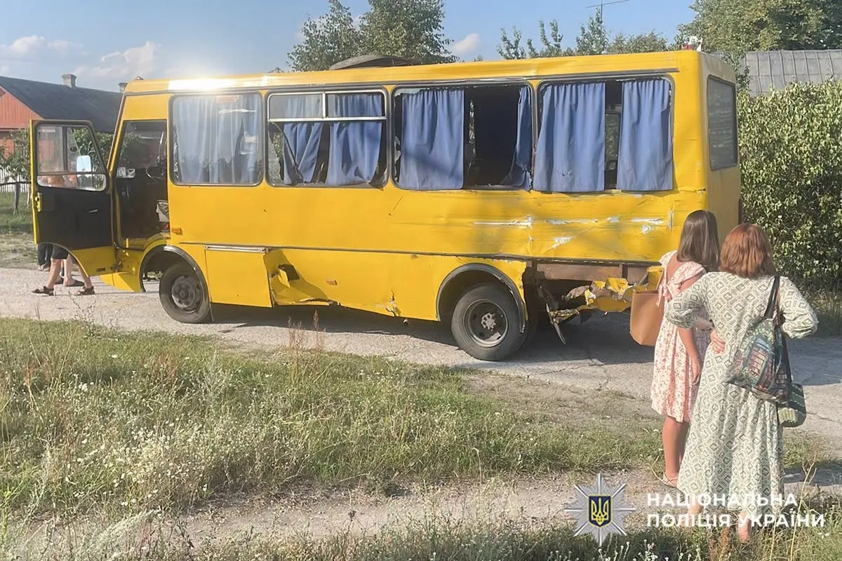In Netishyn, a truck crashed into a public bus