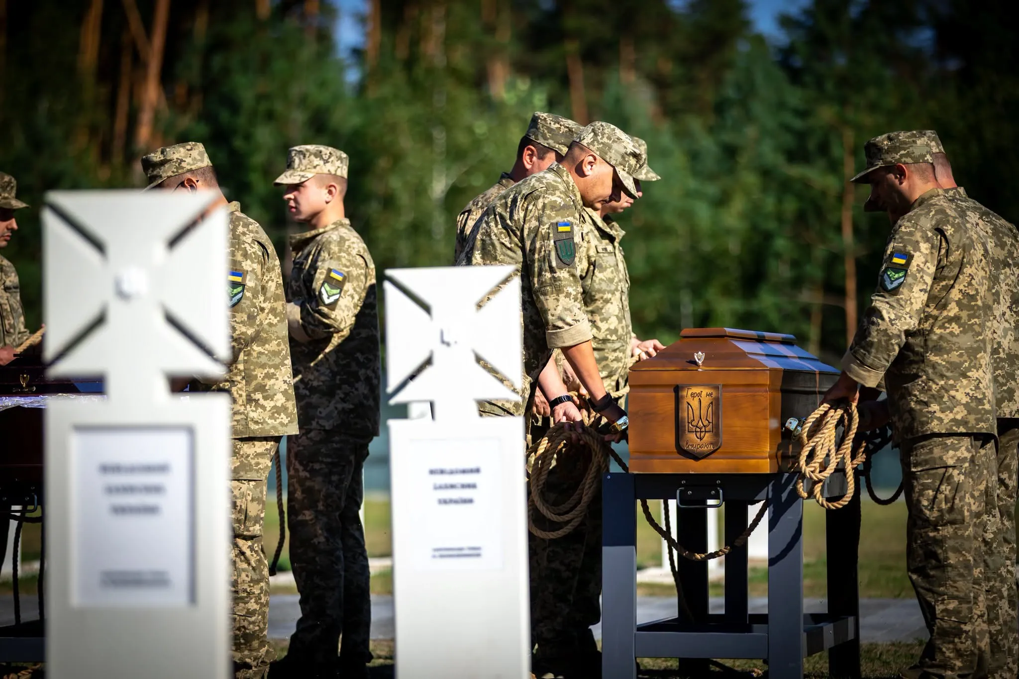 Twelve unnamed soldiers were buried at the National Military Cemetery